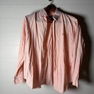Ralph Lauren Long Sleeve Shirt- Women's Size 14 Light Peach